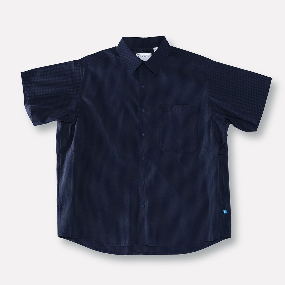 ペーパースカイ / マガジン チェック ビッグ ハーフ シャツ