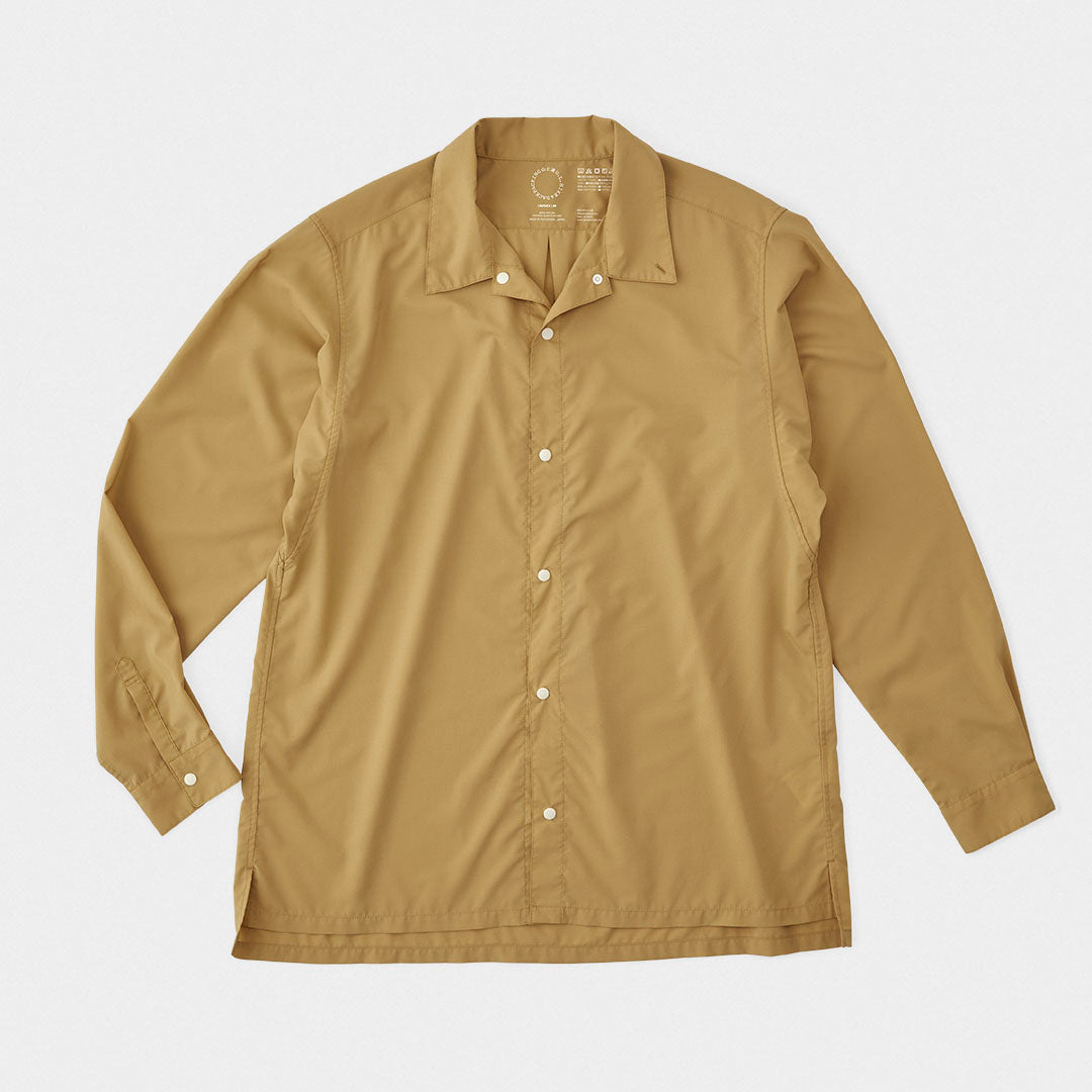 【即購入可】山と道 SS25 UL shirt Sand yellow :XL 山と道 / UL Shirt (2025) – Run boys! Run girls!