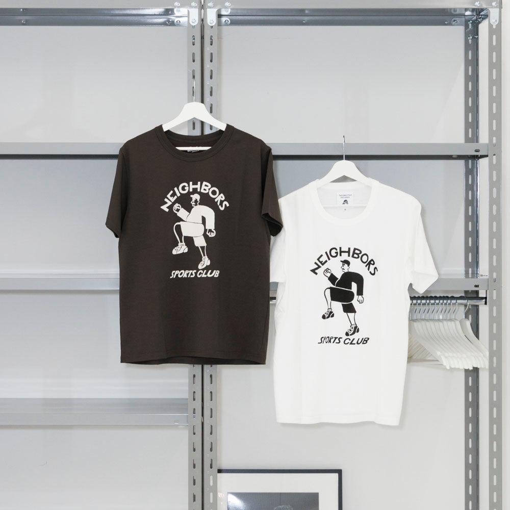 TACOMA FUJI RECORDS x NEIGHBORS SPORTS CLUB SS Tee designed by Yachiyo Katsuyama