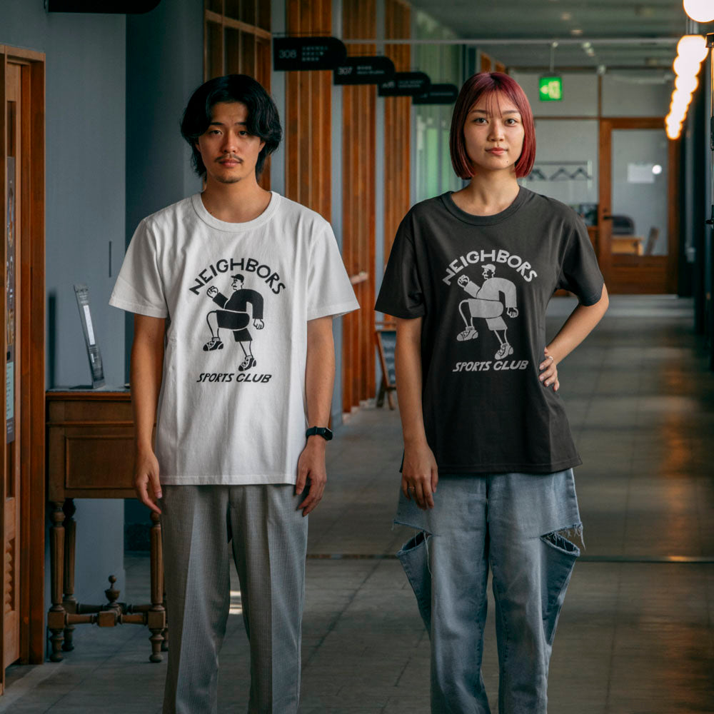 TACOMA FUJI RECORDS x NEIGHBORS SPORTS CLUB SS Tee designed by Yachiyo Katsuyama