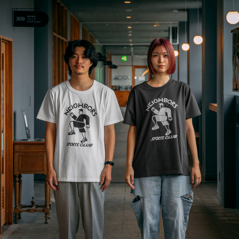 TACOMA FUJI RECORDS x NEIGHBORS SPORTS CLUB SS Tee designed by Yachiyo Katsuyama
