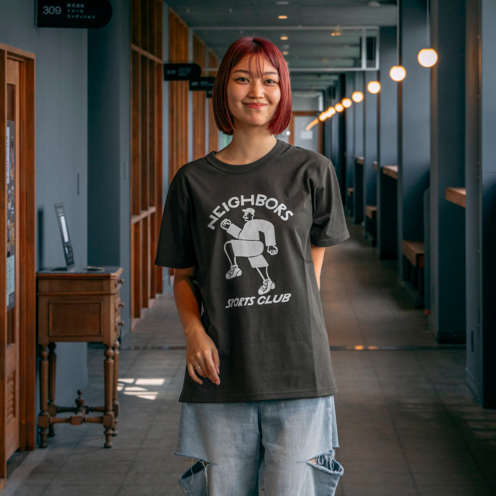TACOMA FUJI RECORDS x NEIGHBORS SPORTS CLUB SS Tee designed by Yachiyo Katsuyama