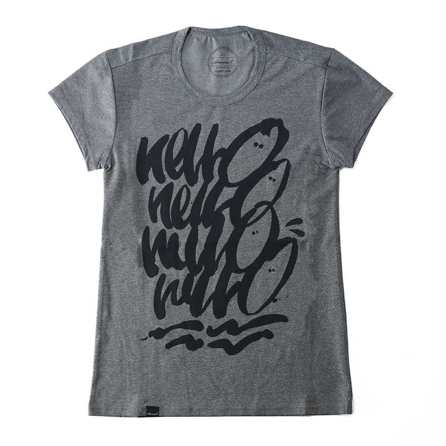 アンサーフォー / Tシャツ “HelloHelloHelloHello”(Gray)