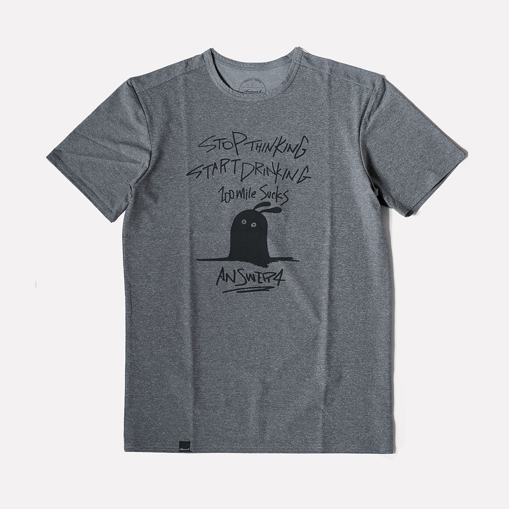 アンサーフォー / Tシャツ “100マイル サックス 02“（Gray） – Run