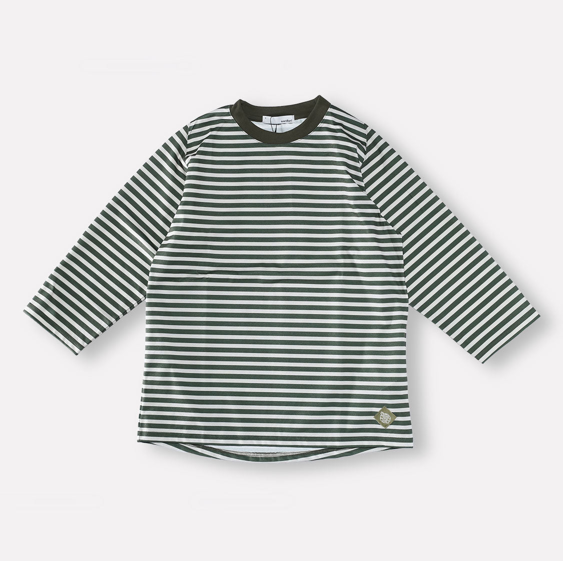 ナリフリ / NFC アクティブメッシュボーダー8分袖Tシャツ