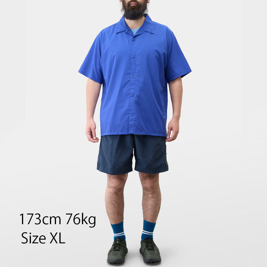 山と道ULネイビー ショートスリーブシャツ Lサイズ UL Short Sleeve Shirt | 山と道 U.L. HIKE & BACKPACKING