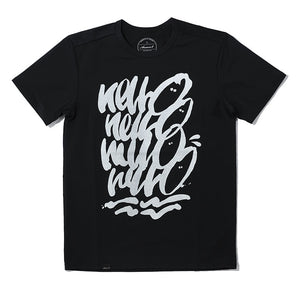 Answer4 HelloHelloHelloHelloKitty TシャツM アンサーフォー / Tシャツ “HelloHelloHelloHello”（Black） – Run