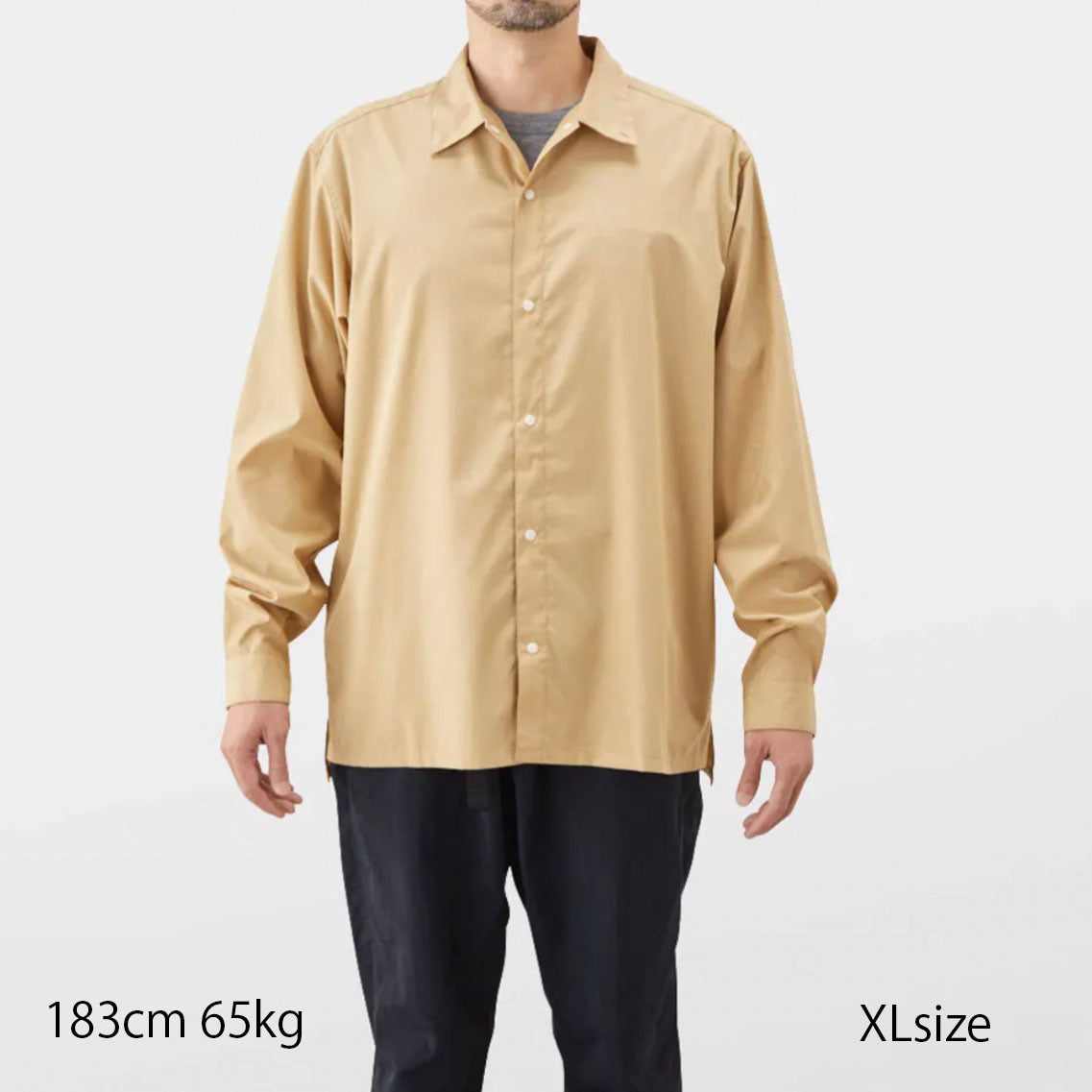 山と道 Bamboo Shirt Vanilla Cream / M-