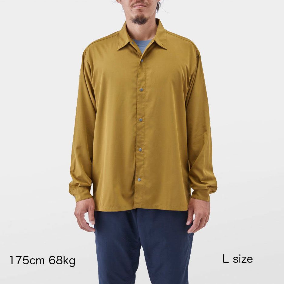 山と道 Bamboo Shirt / Morning Blue / S - 登山用品